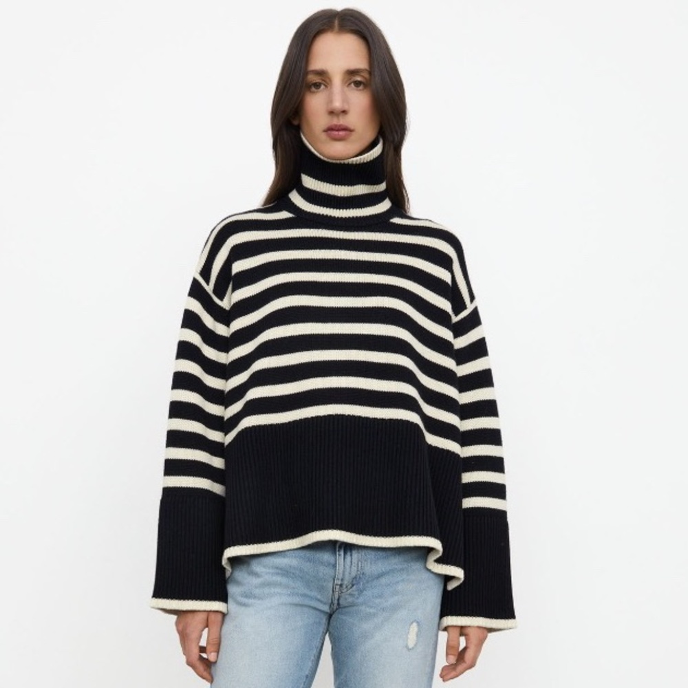 NWT TOTEME Signature Stripe Rollneck Sweater